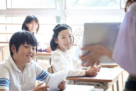 老师在教学生如何使用数码产品学习图片