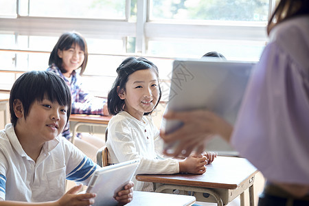 老师在教学生如何使用数码产品学习图片