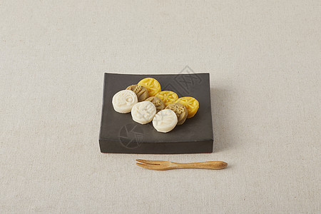 韩国传统小吃麻薯图片