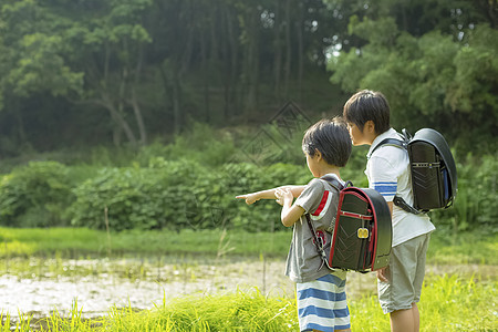 田野里的男孩图片