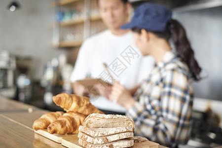 咖啡店面包店里得面包图片