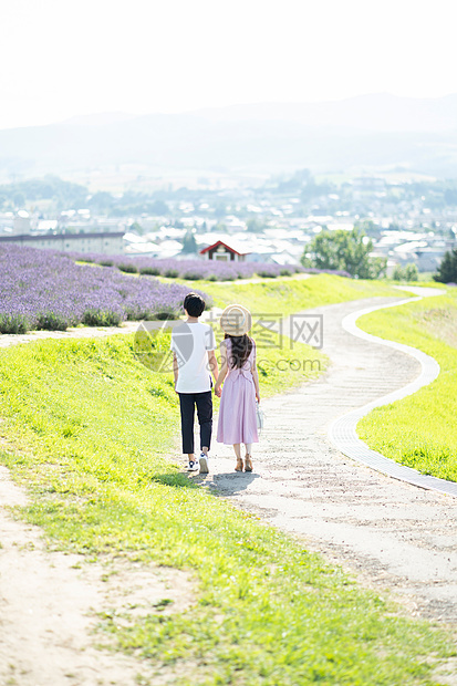 休息旅途休假花田和夫妇图片