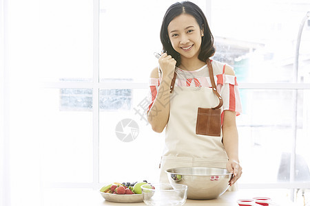 泛亚洲胸像杯子蛋糕女生活烹饪图片