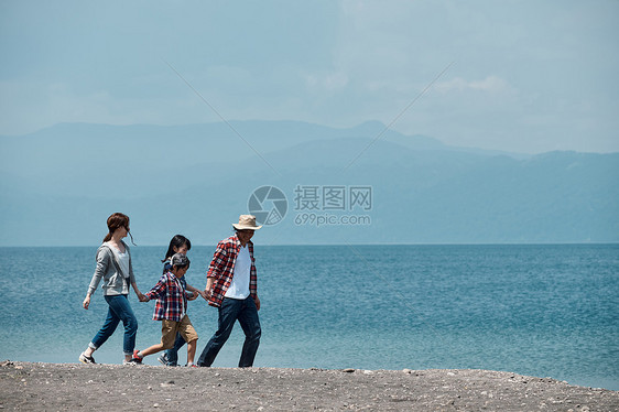 亚洲文稿空间空白部分家庭旅行湖营地图片