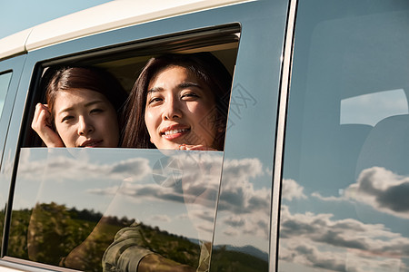 美女闺蜜自驾旅行图片