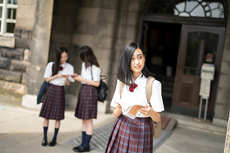 自然光愉快旅游业女学生札幌学校旅行札幌市博物馆图片