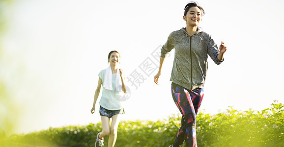有趣运动服人物女子运动装跑步图片