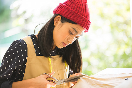 服装剪刀人类一个女人缝图片