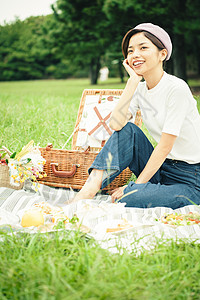 开花菜肴食品公园儿童女孩图片