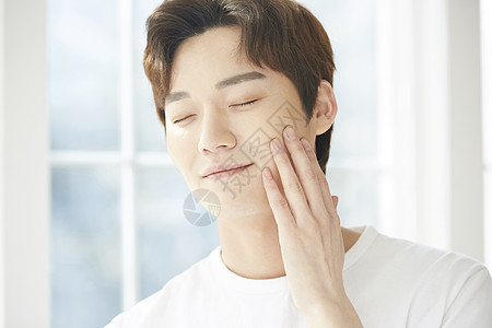 韩国皮肤管理男性美容护肤形象背景