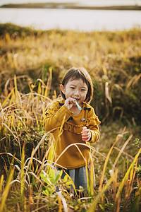 青草假期玩耍孩子们玩川原图片