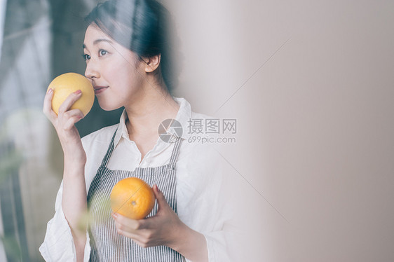 人类橙子气味女生活美食图片