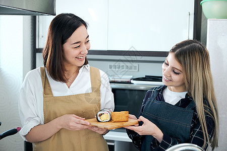 女人学习旅行者外国人入境日本烹饪班图片