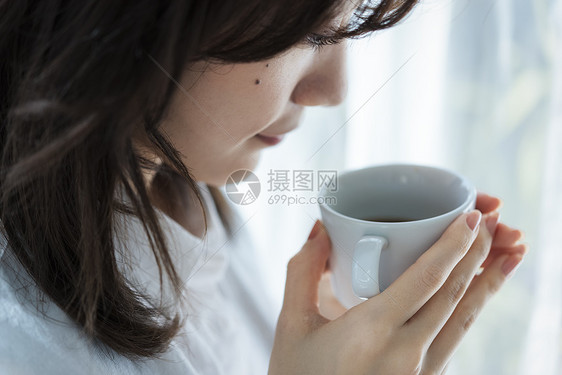 茶点日本人空白部分女生活方式茶时间图片