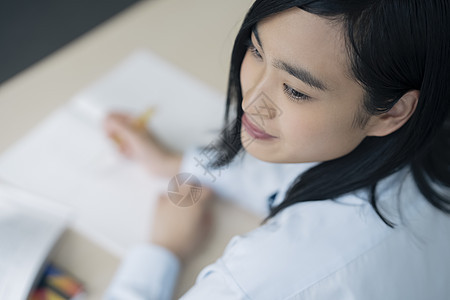 中学校服女生教室学习图片