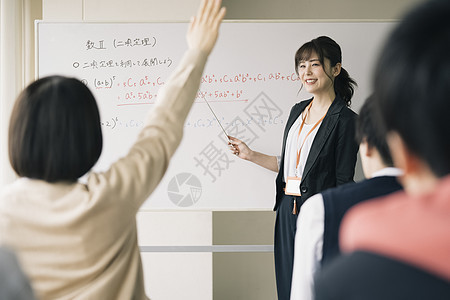 笑容解释学校补习班预科老师图片