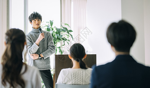 文稿空间事业女男女商务会议研讨会图片