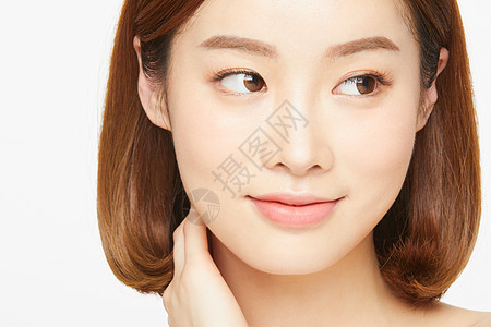 韩国皮肤管理外国人整容术胸像女美背景