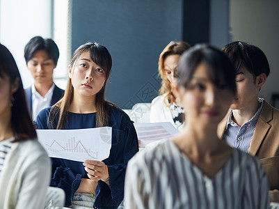 商务女人类室内商业研讨会背景图片