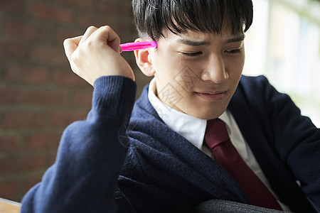 1人议题空白部分男孩男学生学习图片