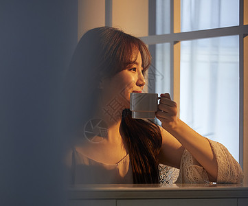 喝咖啡休息时间背景