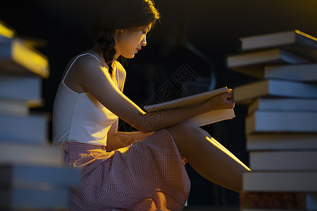 白天黑夜灯光对比背景