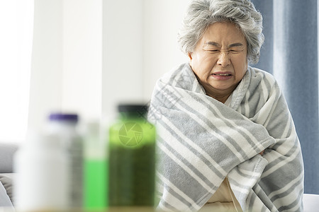 特写镜头痛苦的在内生活方式老年疾病图片素材