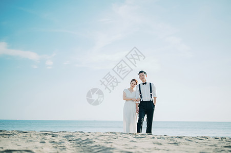 靠近度假村婚礼新娘海边婚礼肖像图片