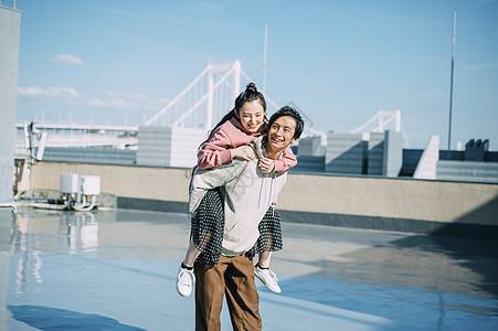 日本人人类蓝蓝的天空几个好朋友图片