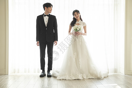 韩国人夫妇成年女子男人和女人婚礼图片