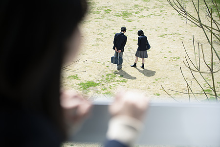 学校校服背影背景