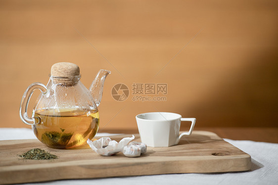 静物茶壶特写图片