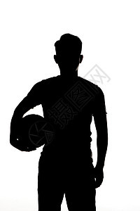 男性篮球运动员影子剪影背景图片