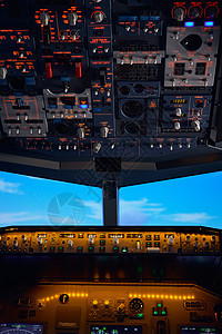 飞机驾驶室操作台背景图片