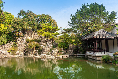 国家4A级旅游风景区金陵第一园南京瞻园背景图片