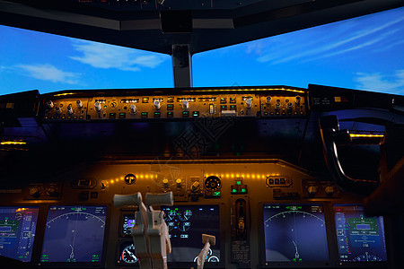 飞机驾驶室操作台背景图片