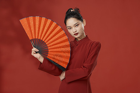 梅花百折扇图片