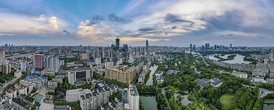 航拍湖南长沙城市全景图图片