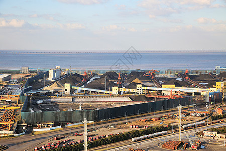 宁波码头煤炭背景图片