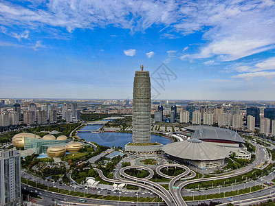 郑州地标河南郑州会展中心大玉米地标建筑背景