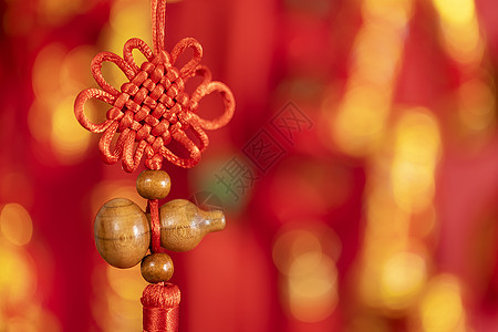 虎年新春中国红中国结图片背景图片