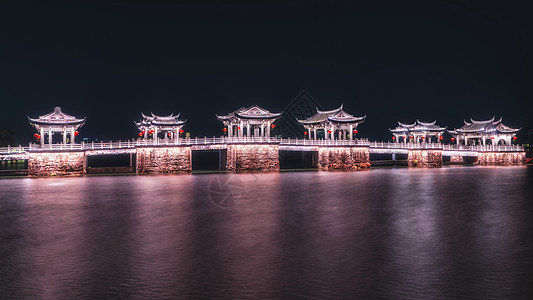 潮州广济桥夜景灯光秀图片