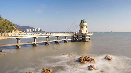 南澳岛钱澳湾灯塔背景图片