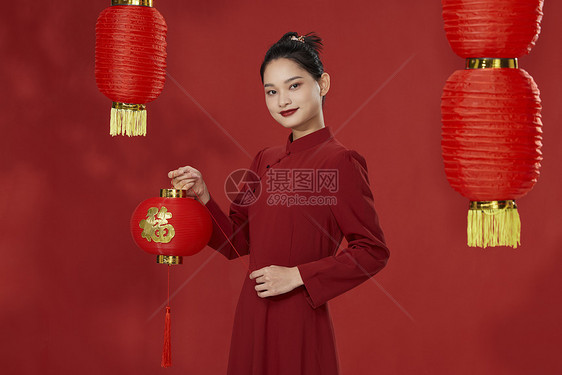 复古新年女性形象图片