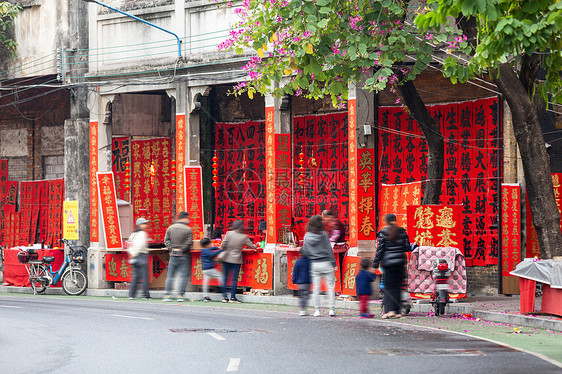 春节年货旧街过年气氛图片