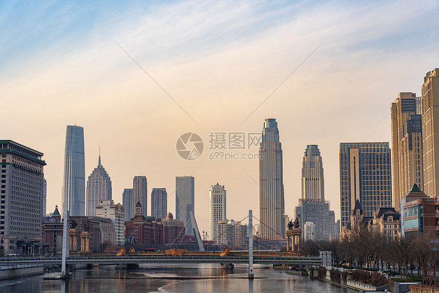 天津海河城市建筑图片