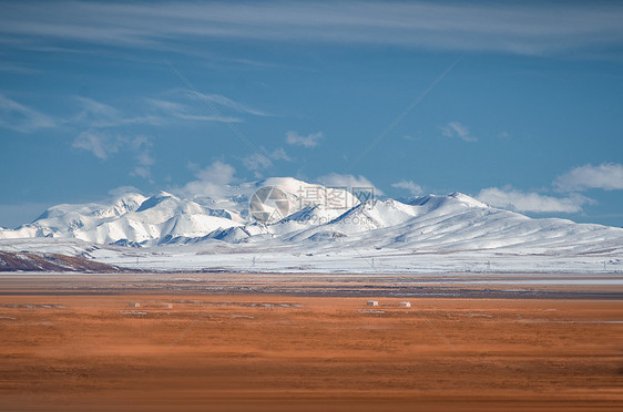 川西甘孜塔公草原的木雅金顶和雪山图片