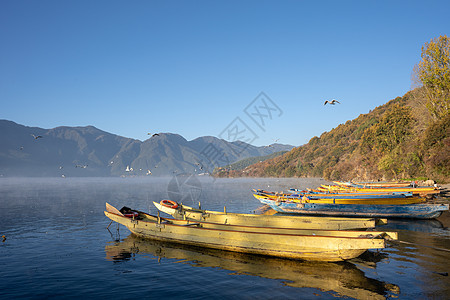泸沽湖风光背景图片