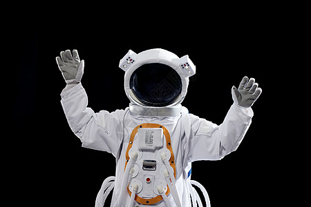 黑洞太空宇航员宇航员挥手打招呼形象背景
