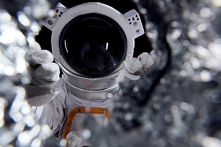 登月宇航员勘探设备高清图片